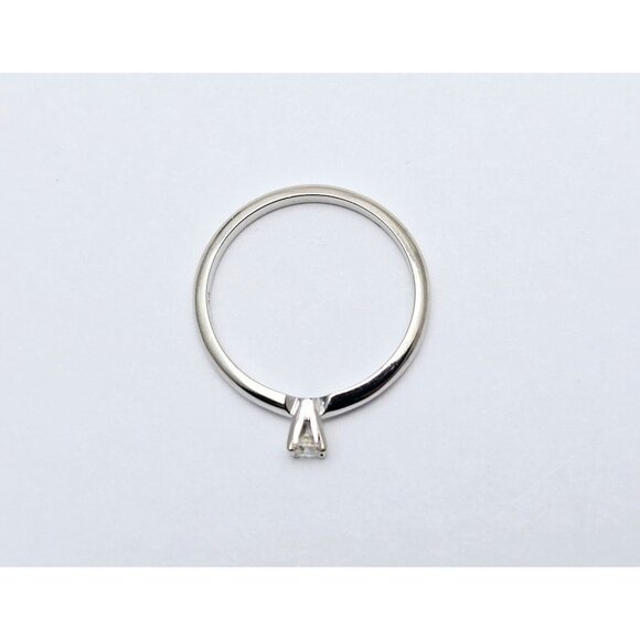 Unique 14K Solid White Gold Wedding Engagement Solitaire Round Cut Diamond Ring - Picture 10 of 16